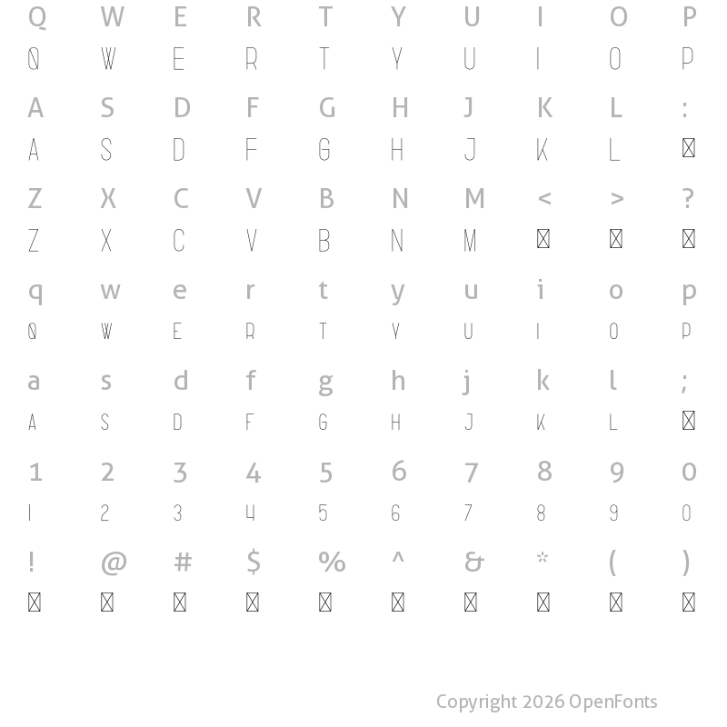 Character Map of Fabulist Regular