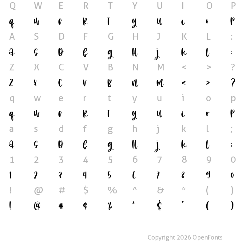 Character Map of Fabulous Night Regular