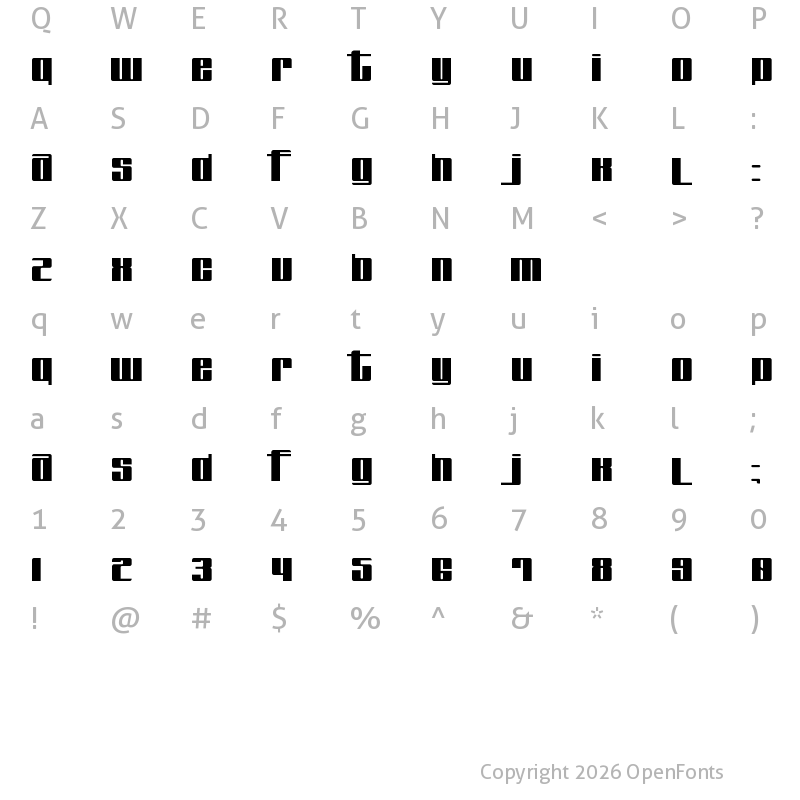 Character Map of Fabulous Teriffic