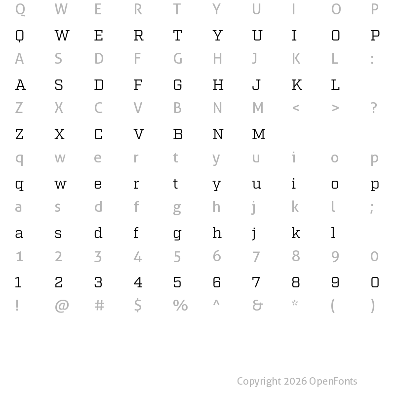 Character Map of Factoria Test Book