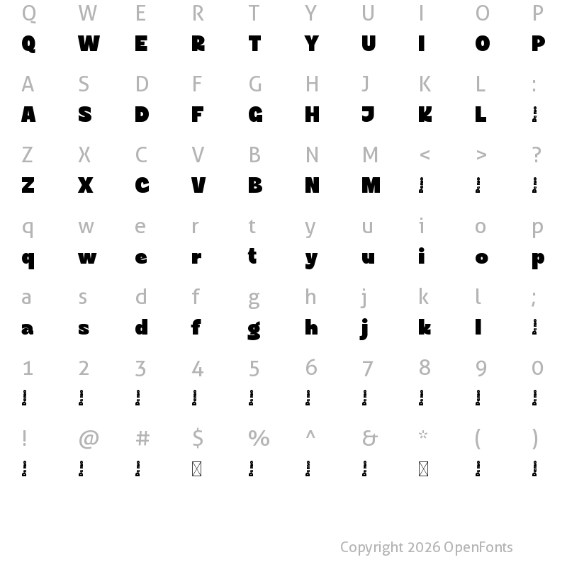 Character Map of Fagies Demo Demo