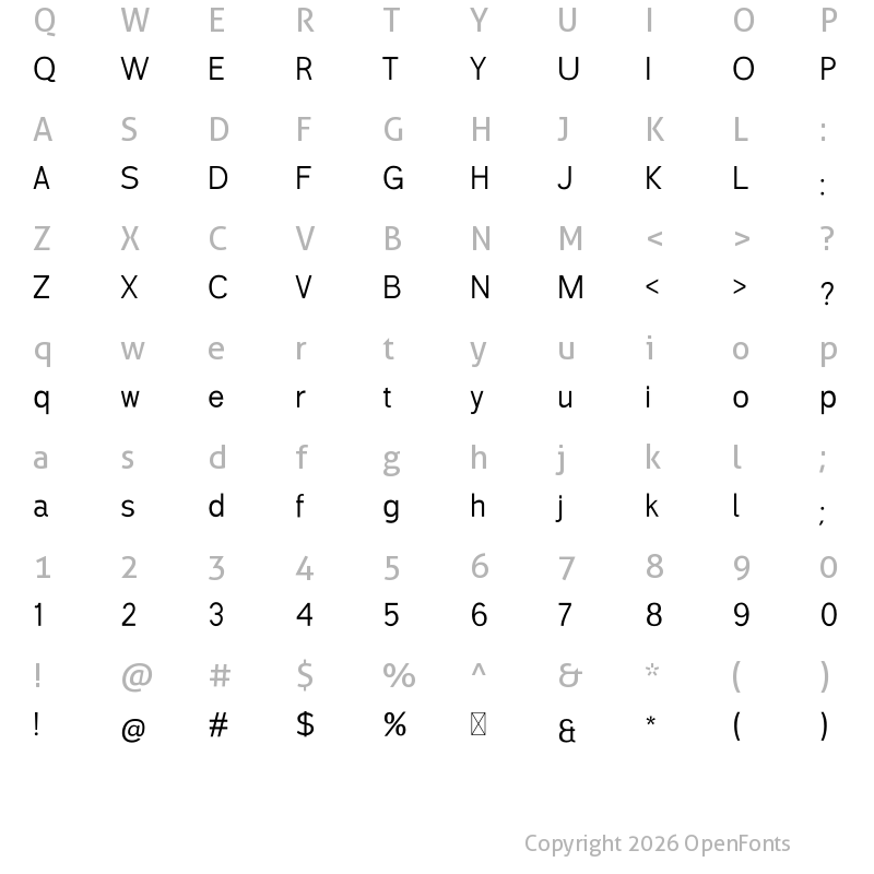 Character Map of Fago Sans Regular