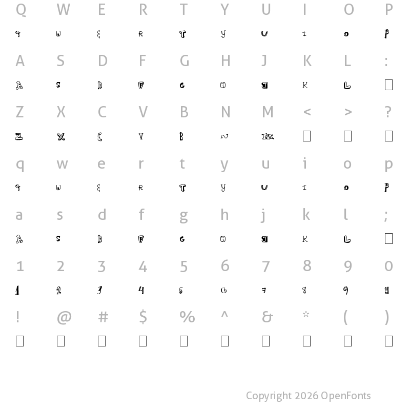 Character Map of FairHouse Regular