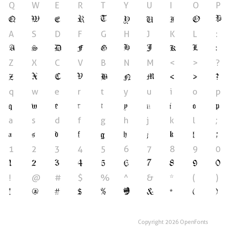 Character Map of Faith Collapsing Regular