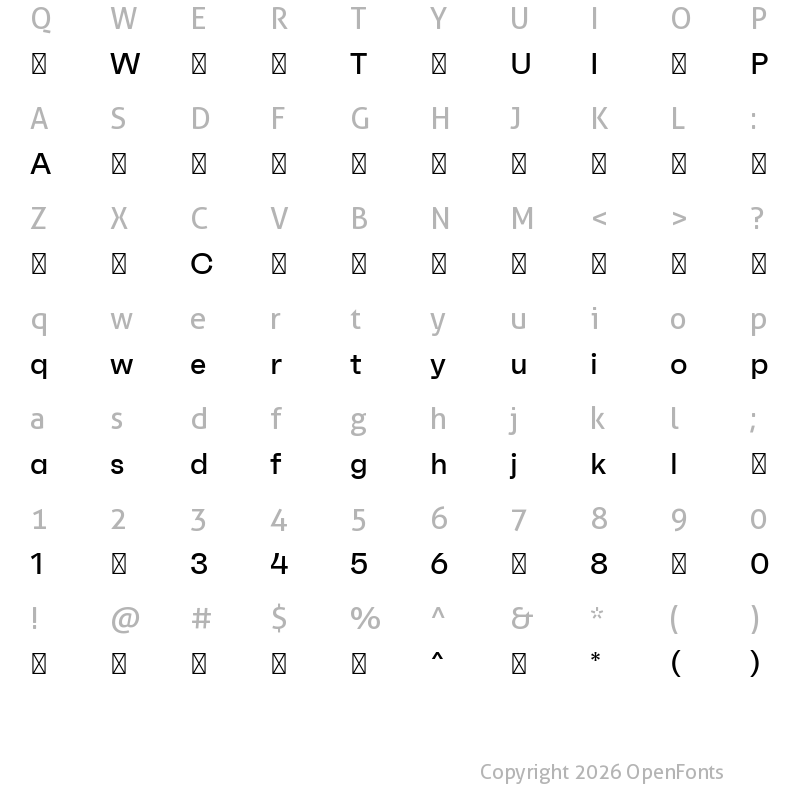 Character Map of Faktum-Medium ?