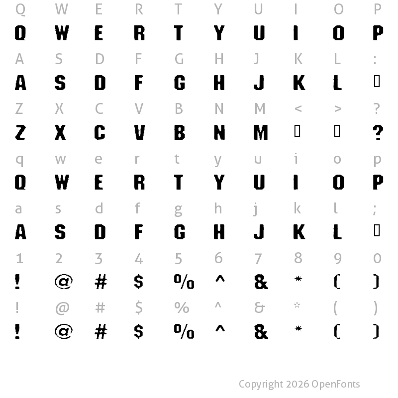 Character Map of Fanatika Two Regular