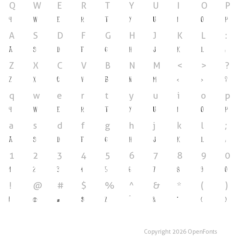 Character Map of fanfarone fanfarone
