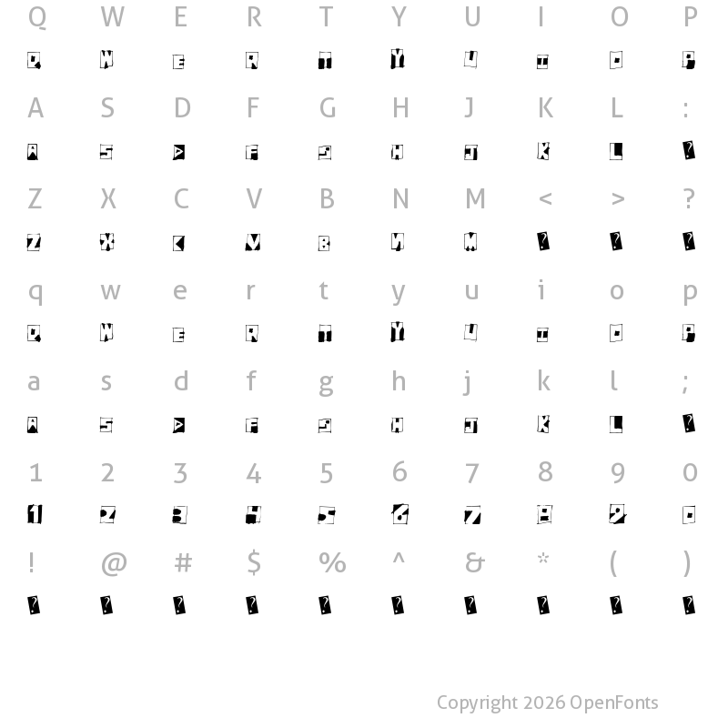 Character Map of FantomBantum Regular