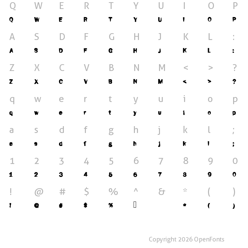 Character Map of Fati Medium