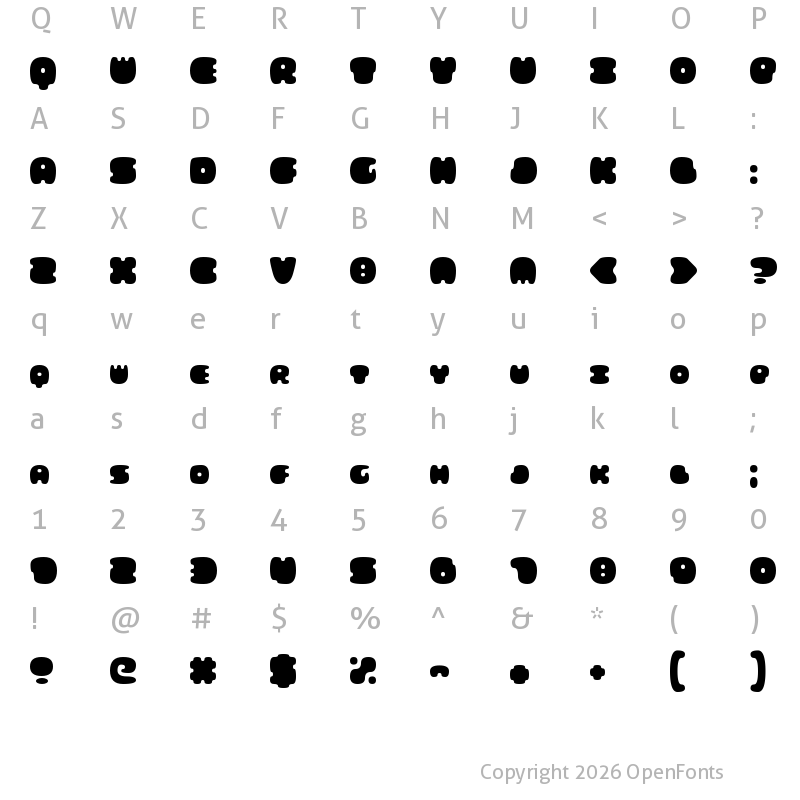 Character Map of FATS ARE GOOD Regular