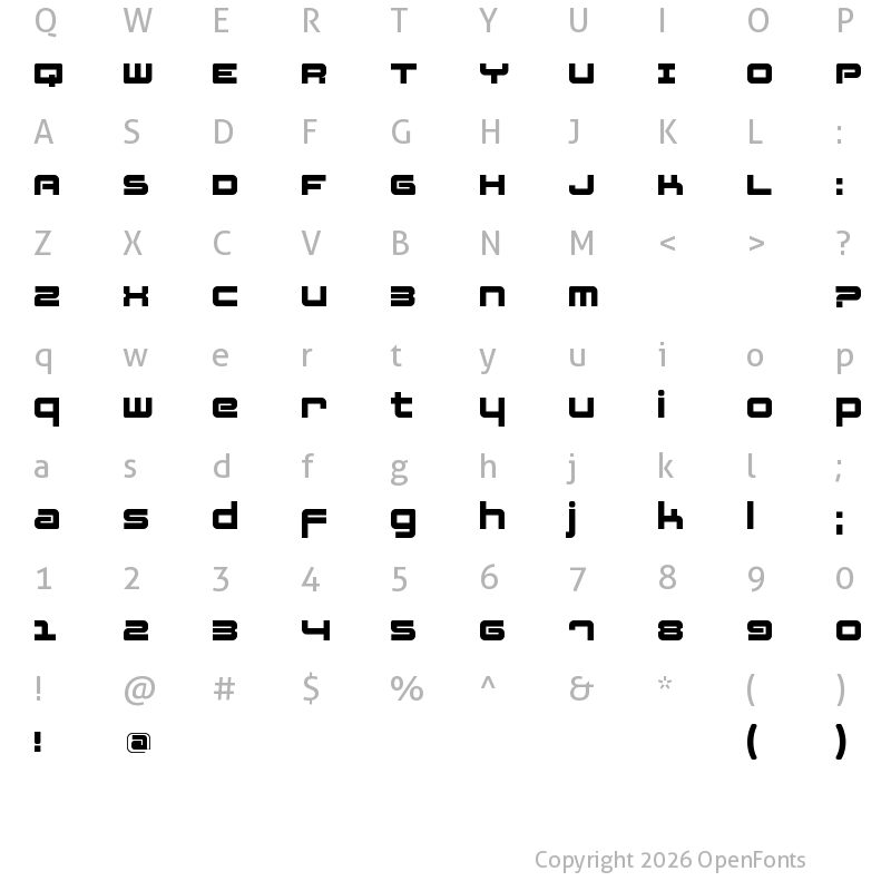 Character Map of Fatsans Regular