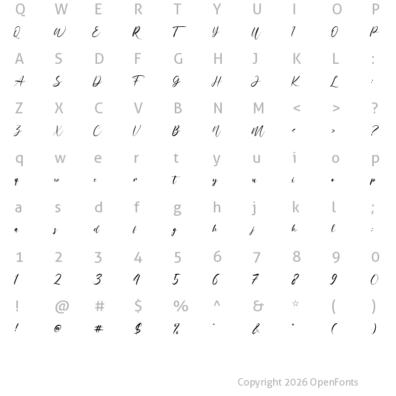 Character Map of Fattemah Regular