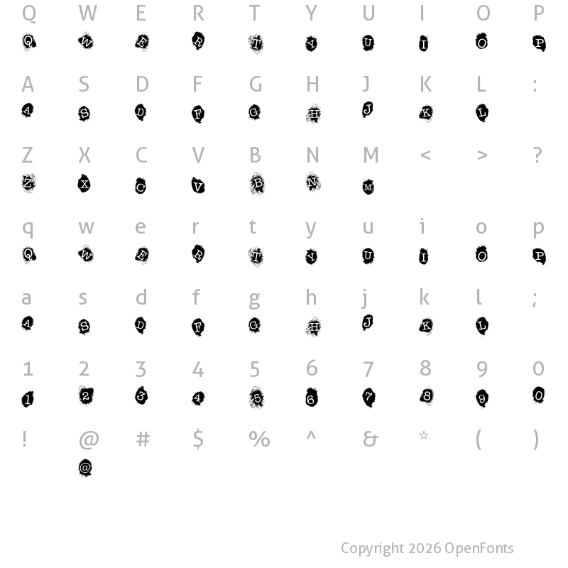 Character Map of FE Fingerprints Inside Regular