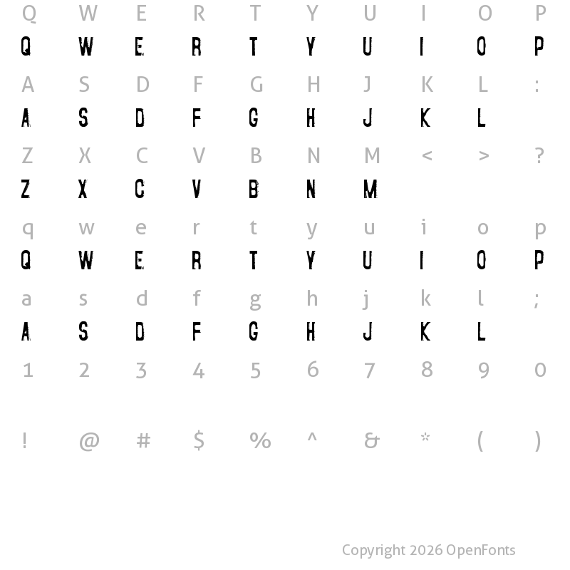 Character Map of Fear of a Punk Planet Regular