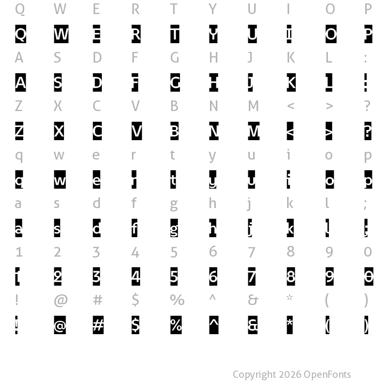 Character Map of February 2 Initials