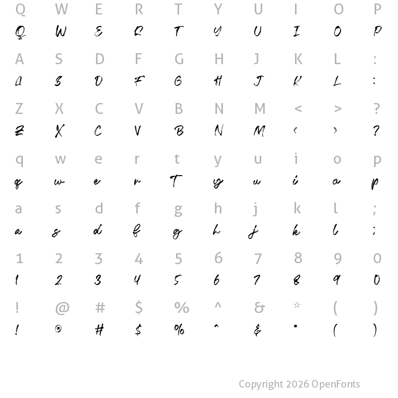 Character Map of Fentry Regular