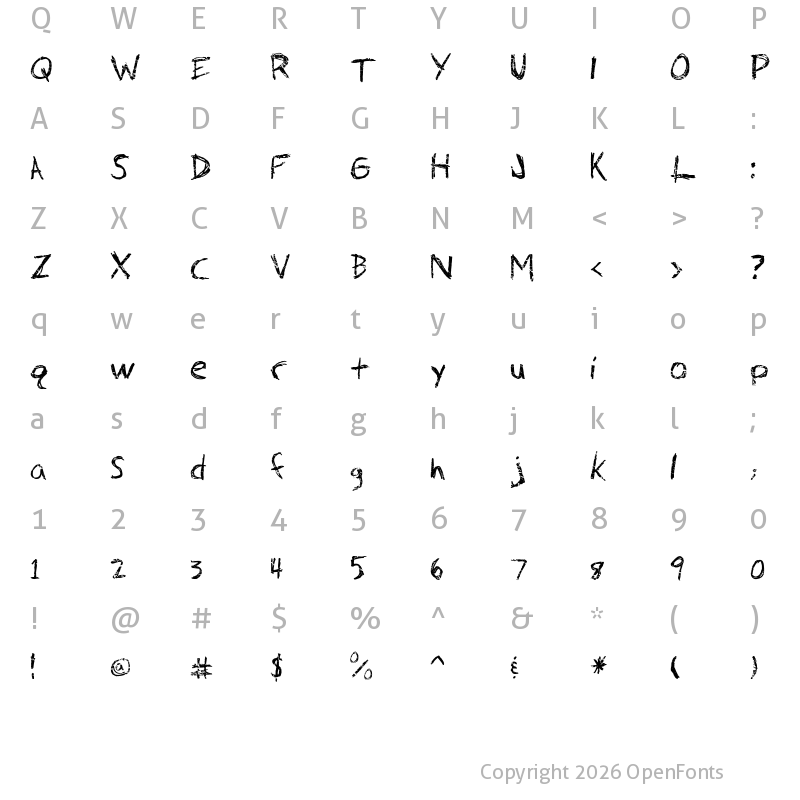 Character Map of Fh_Faith Regular