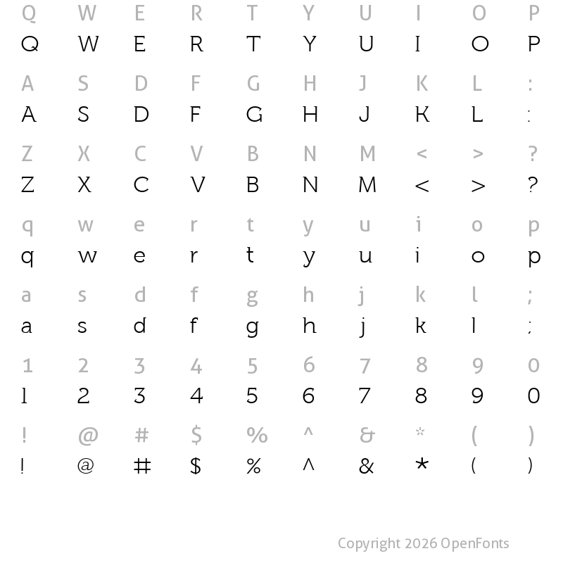 Character Map of Fh_Lentil Regular