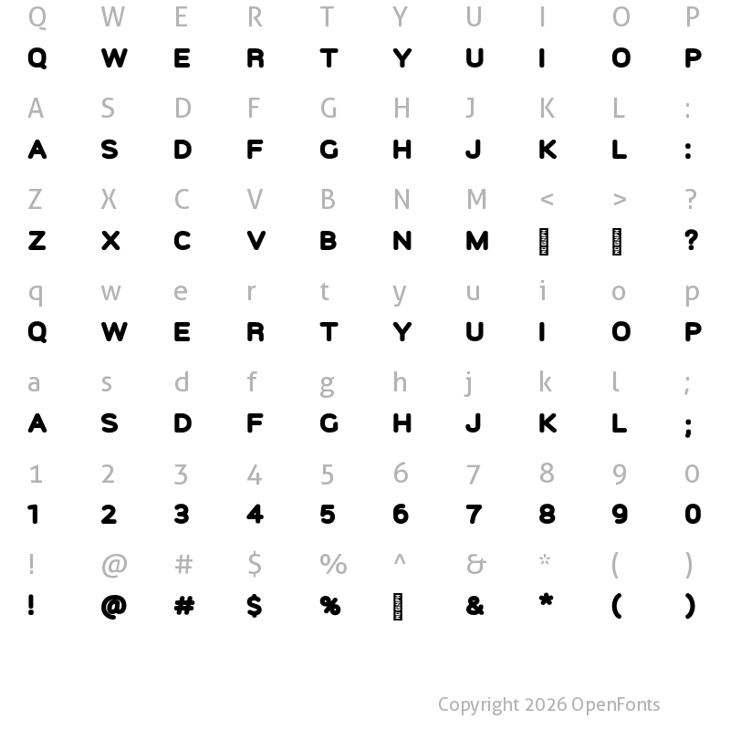 Character Map of Figno Regular