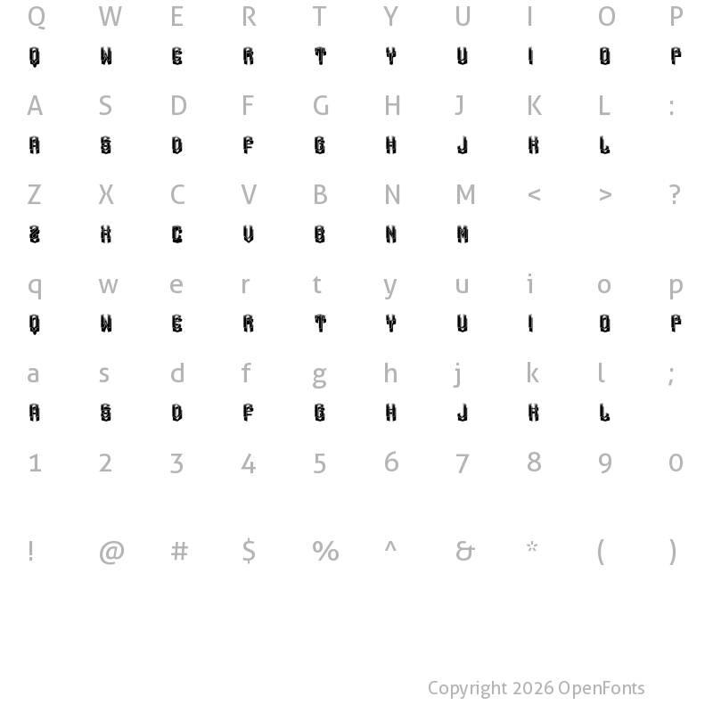 Character Map of Finestra Regular