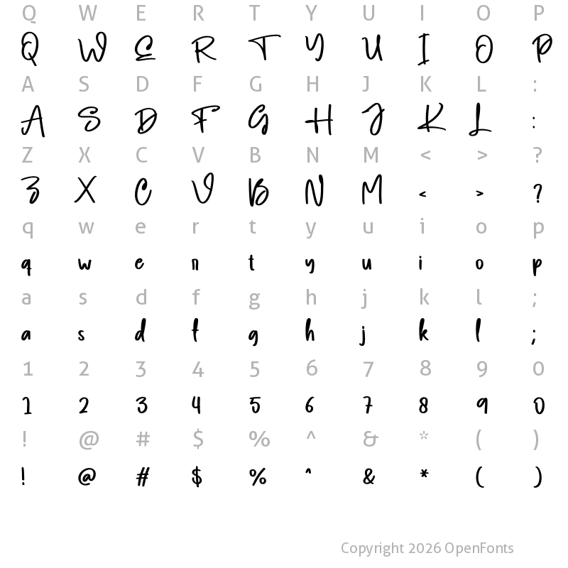 Character Map of Fingerprint Regular