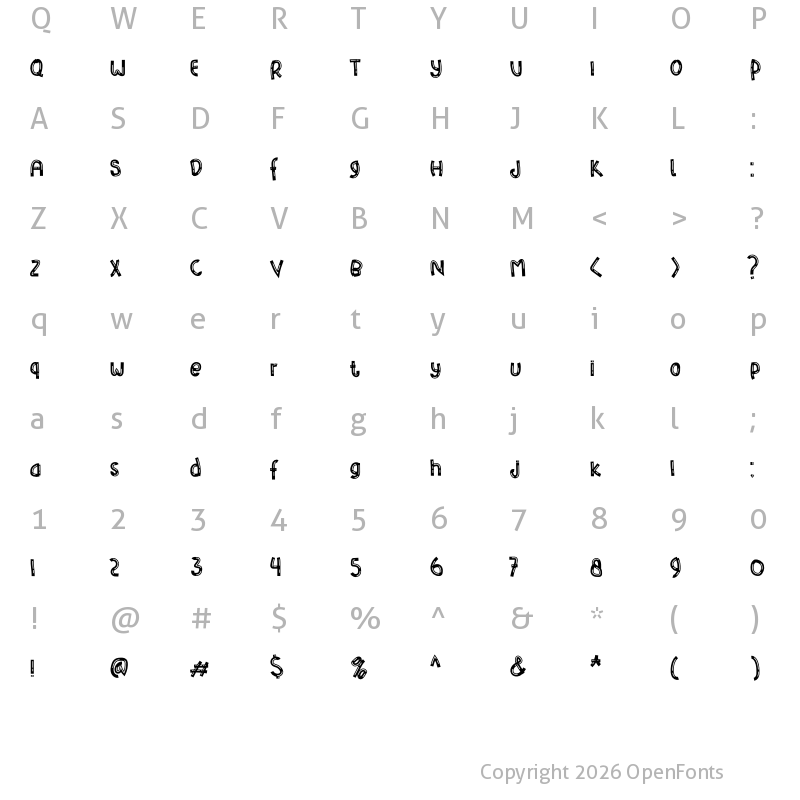 Character Map of Fishing Trick Regular