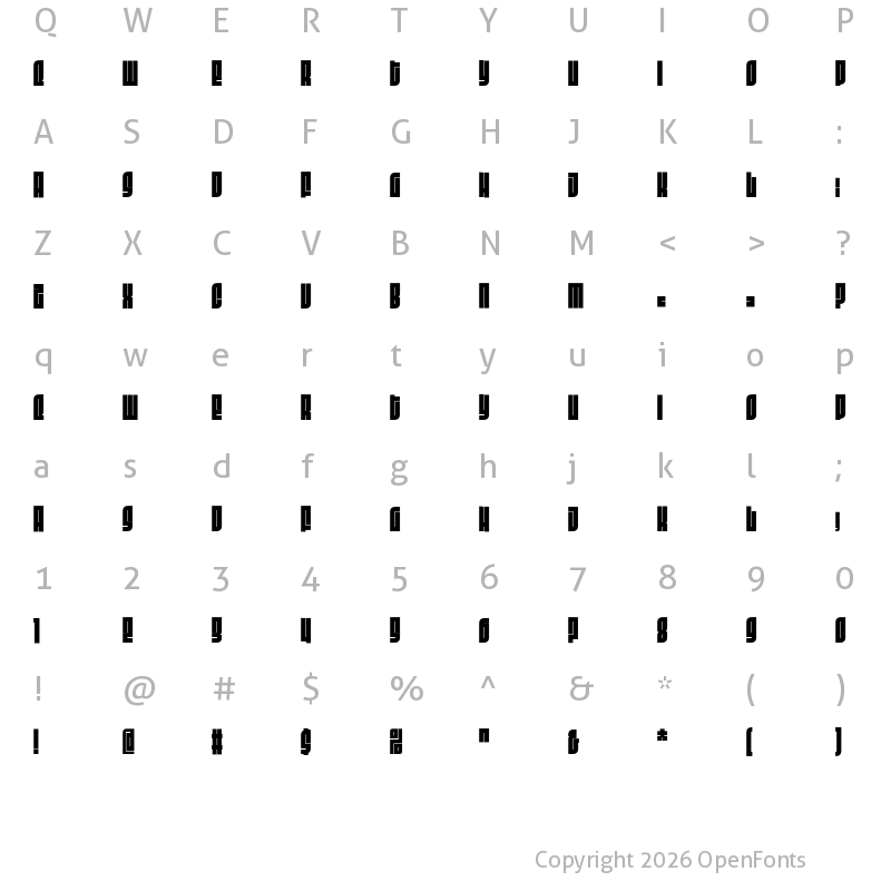 Character Map of Fit Devanagari Regular