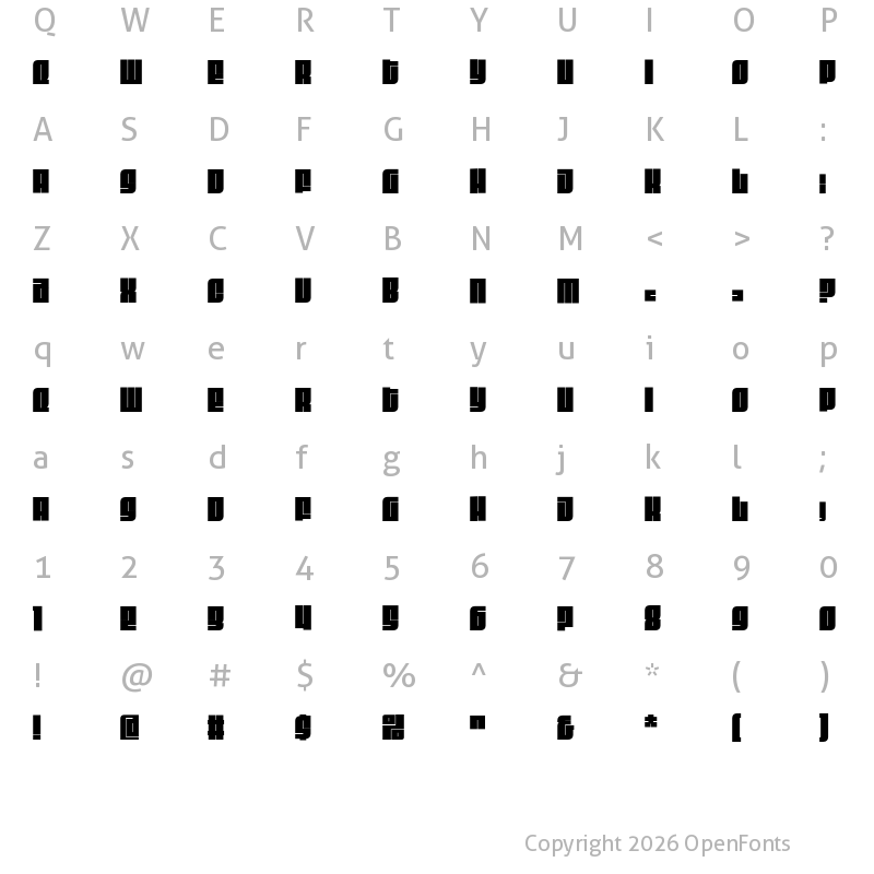 Character Map of Fit Devanagari Wide