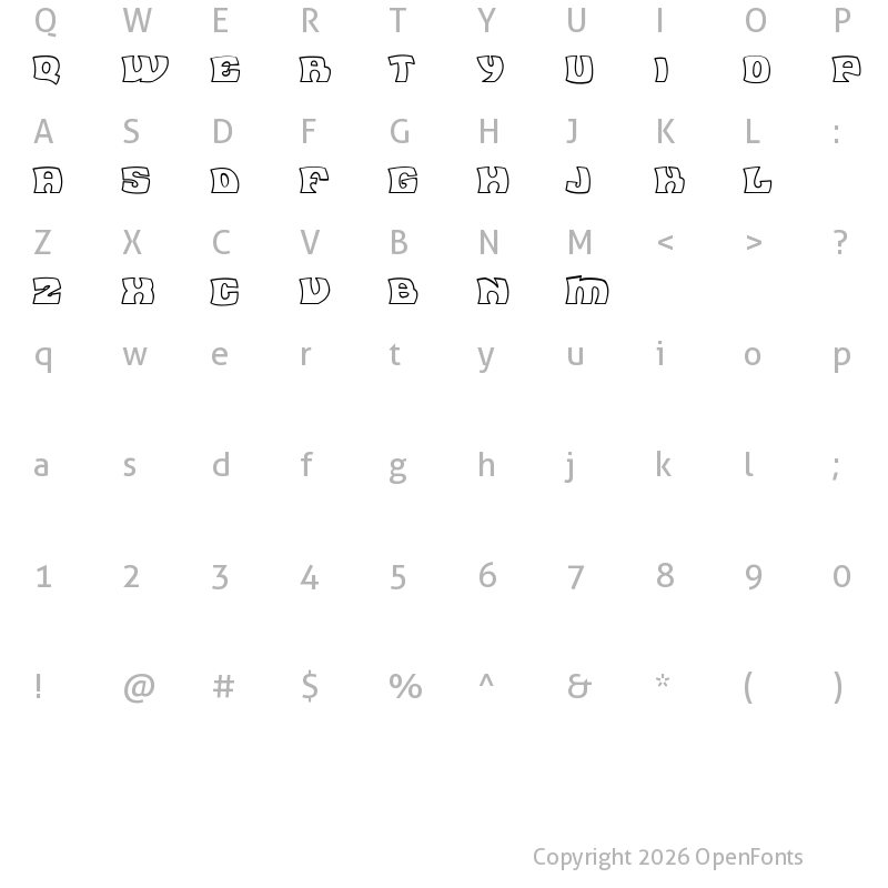 Character Map of Flea Market Outline