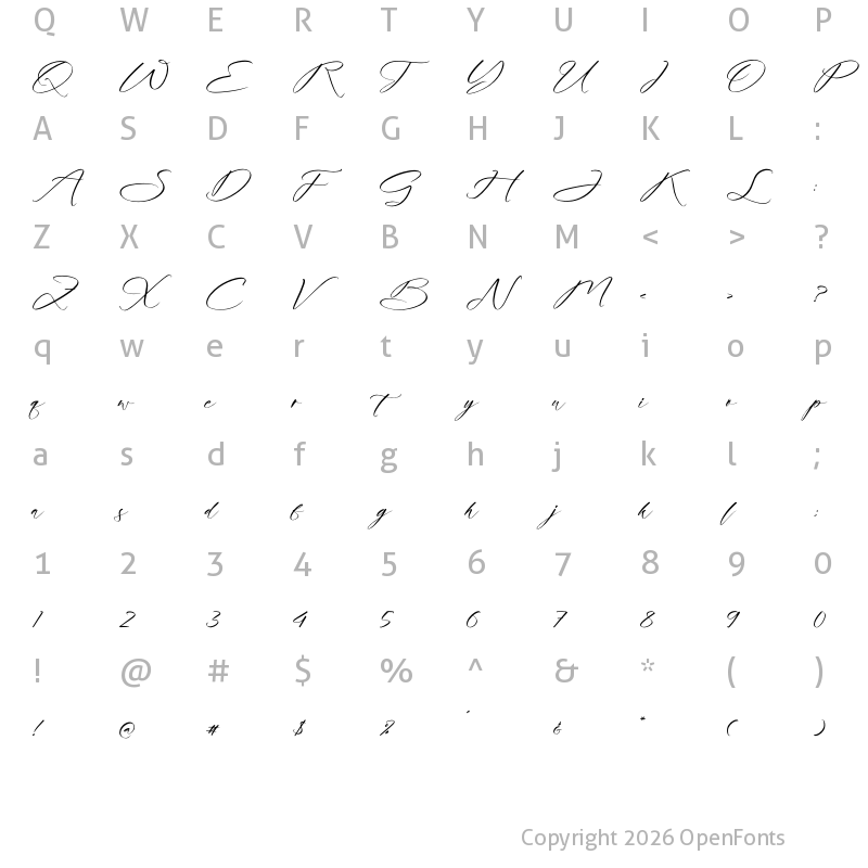 Character Map of Flomeshine Brigters Regular