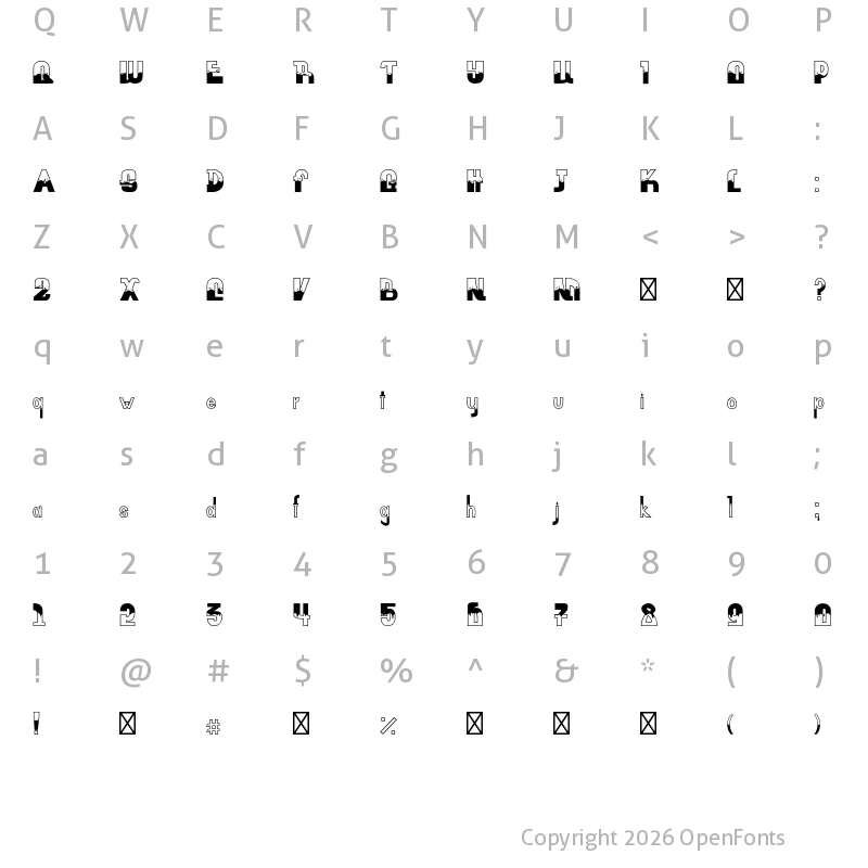 Character Map of FLOOD WATER NORMAL