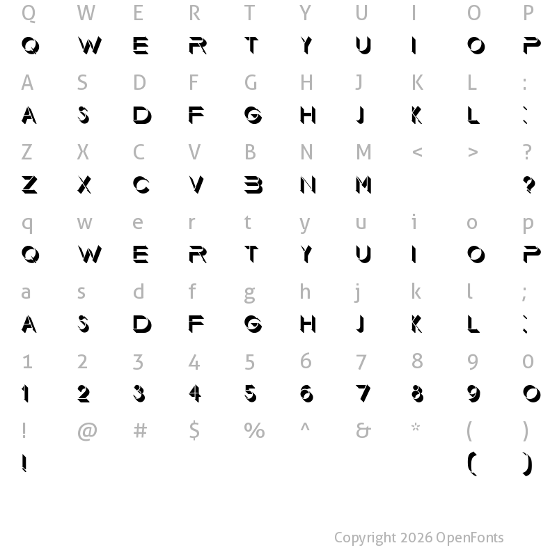 Character Map of Floorlight Regular