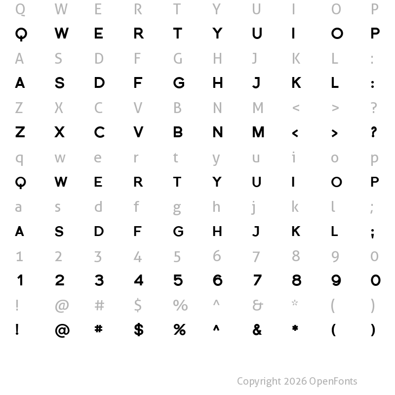 Character Map of Florencesans SC Black Regular