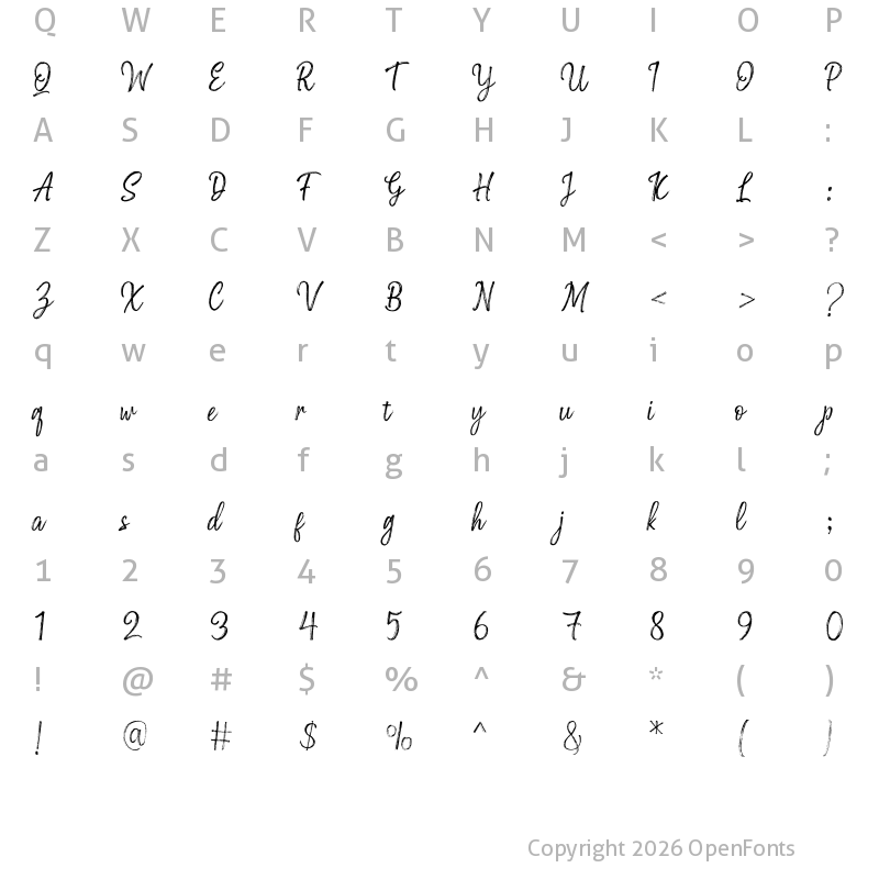 Character Map of Flower garden Regular