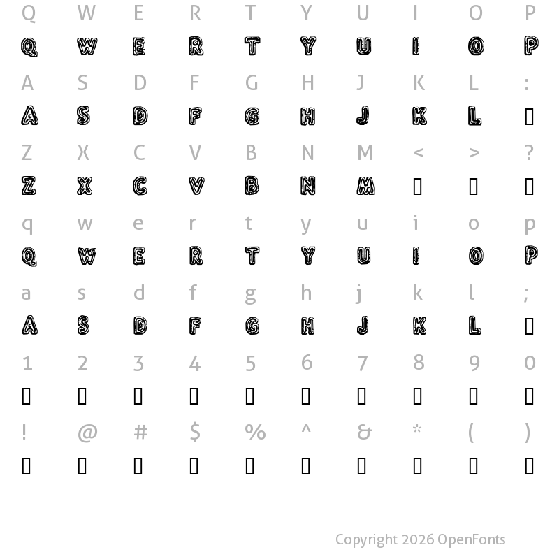 Character Map of Flux Capacitor Regular