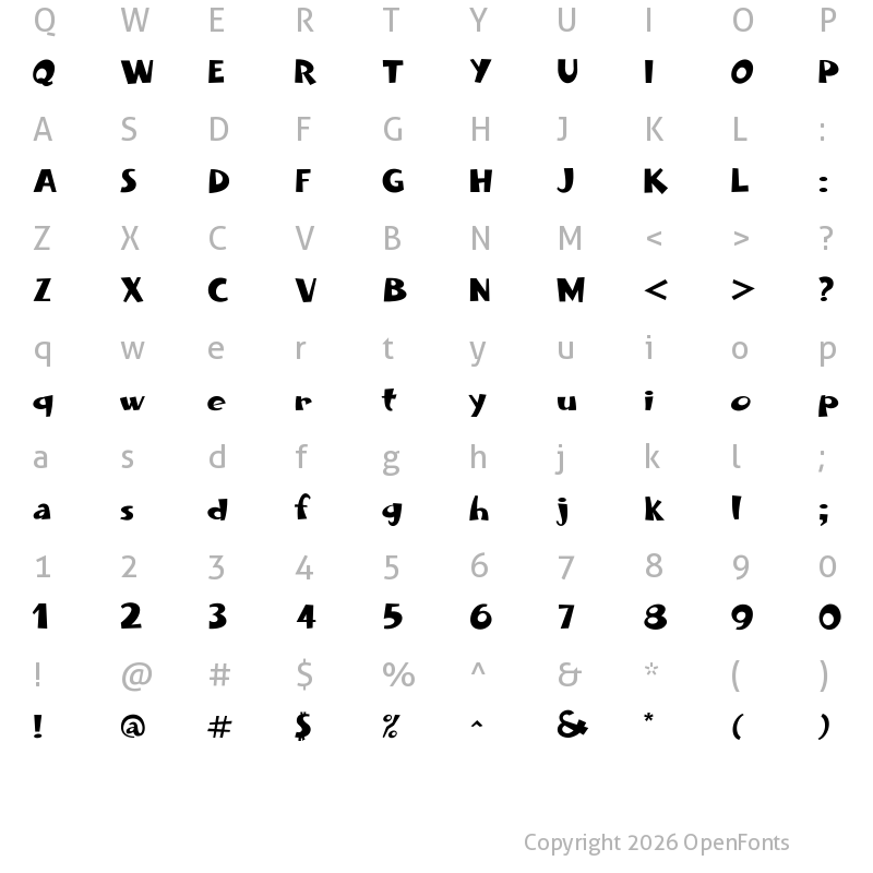 Character Map of FoliaMix Regular