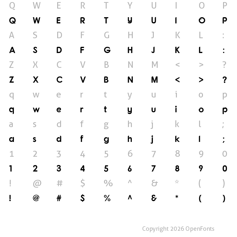 Character Map of Fonarto Regular