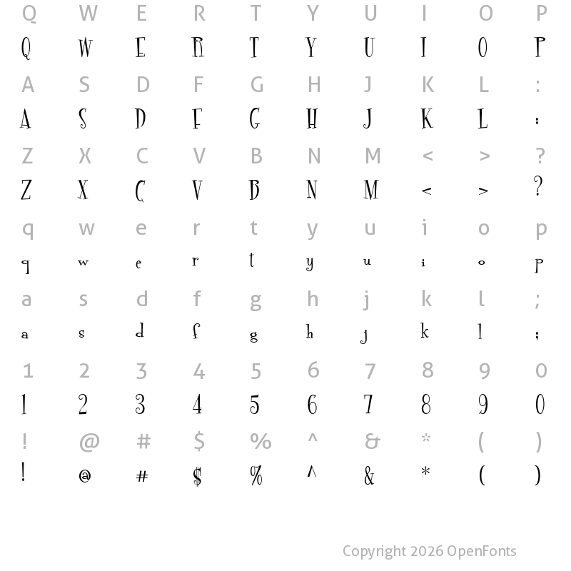 Character Map of Fontdinerdotcom Regular