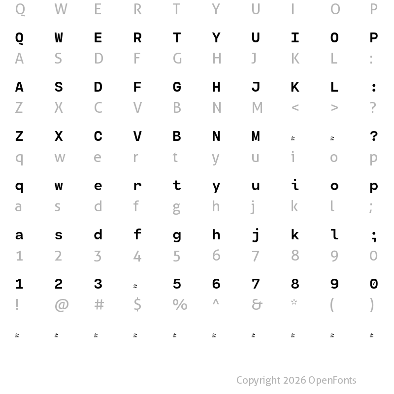 Character Map of FONTSPRING DEMO - Cartograph CF Bold