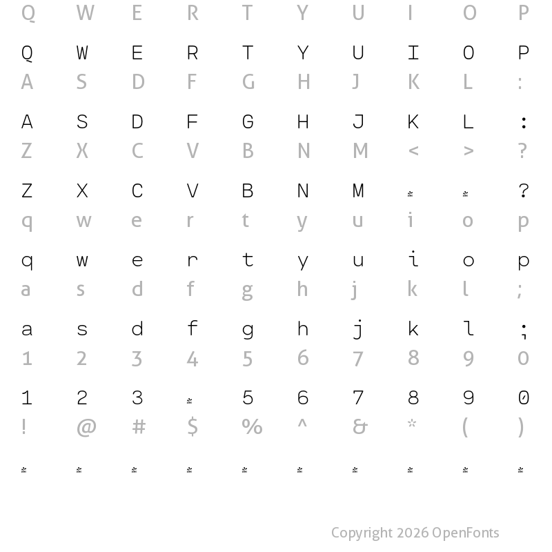 Character Map of FONTSPRING DEMO - Cartograph CF Thin Regular