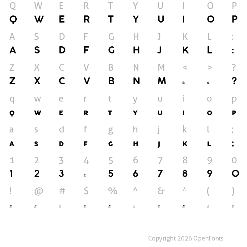 Character Map of FONTSPRING DEMO - Coco Gothic Small Caps Bold