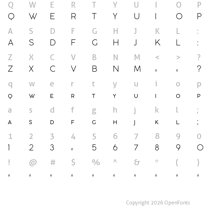 Character Map of FONTSPRING DEMO - Coco Gothic Small Caps Light Regular