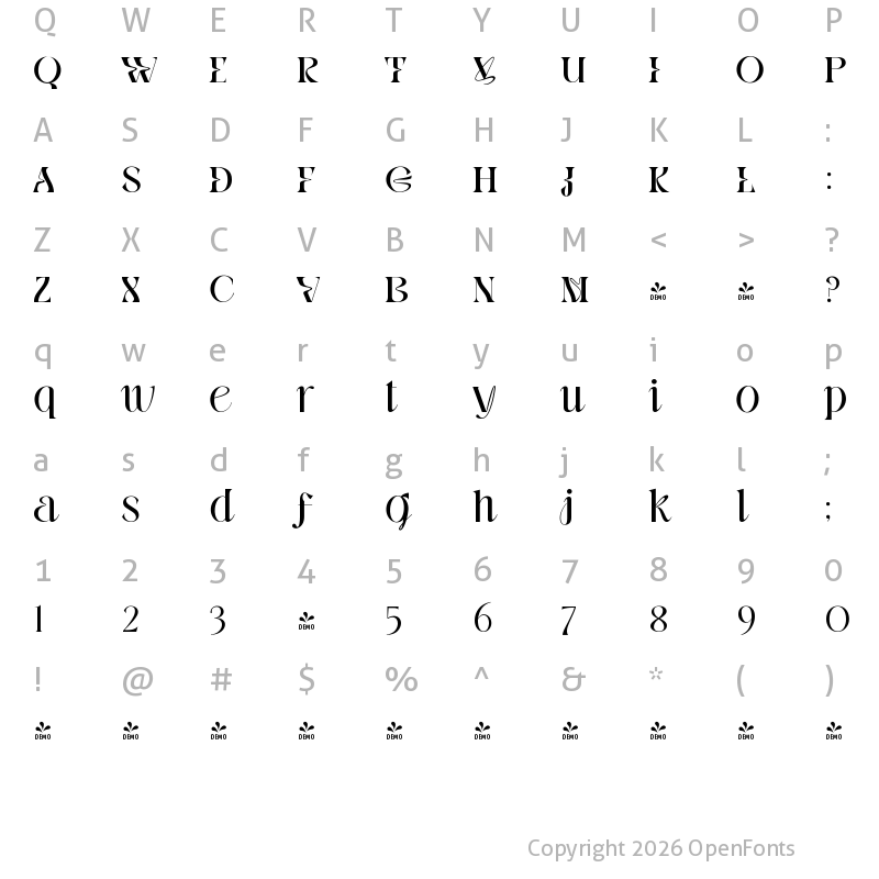 Character Map of FONTSPRING DEMO - GIBEon Medium Regular