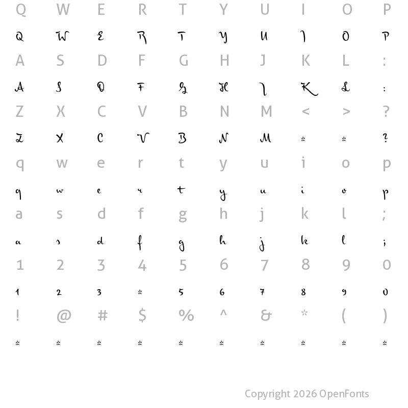 Character Map of FONTSPRING DEMO - Josef K Paneuropean Regular