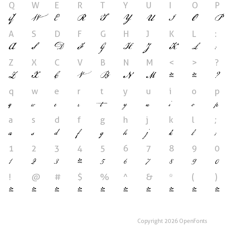 Character Map of FONTSPRING DEMO - P22 Declaration Pro Regular
