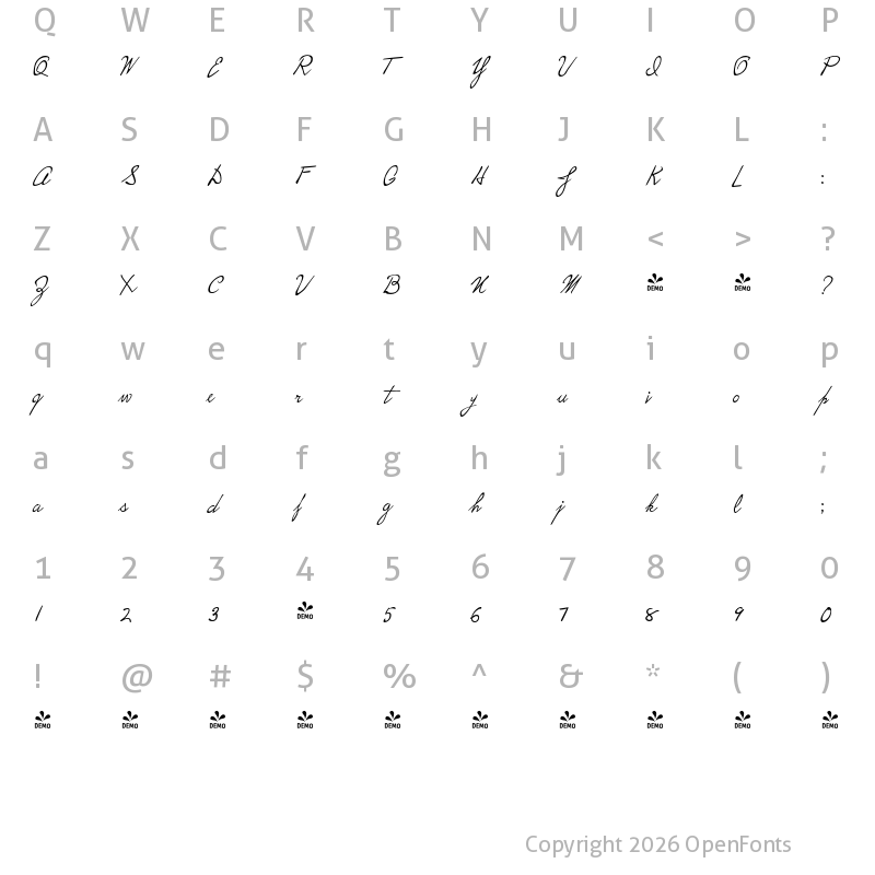 Character Map of FONTSPRING DEMO - P22 Hopper Edward Regular