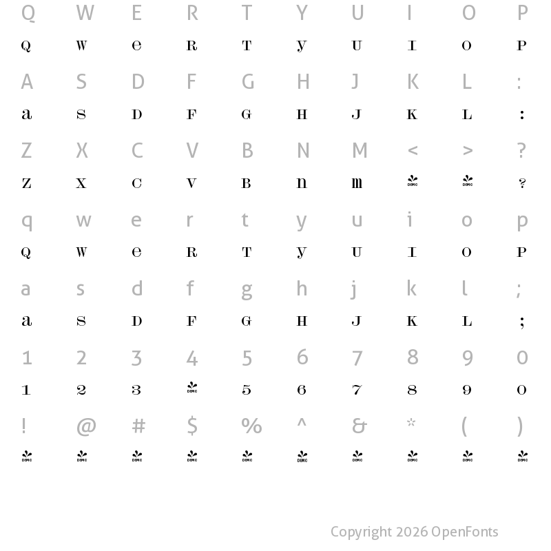 Character Map of FONTSPRING DEMO - Panoptica Scotch Regular