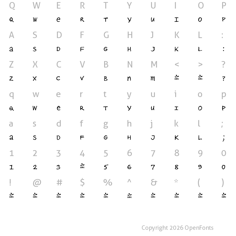 Character Map of FONTSPRING DEMO - Panoptica Script Regular