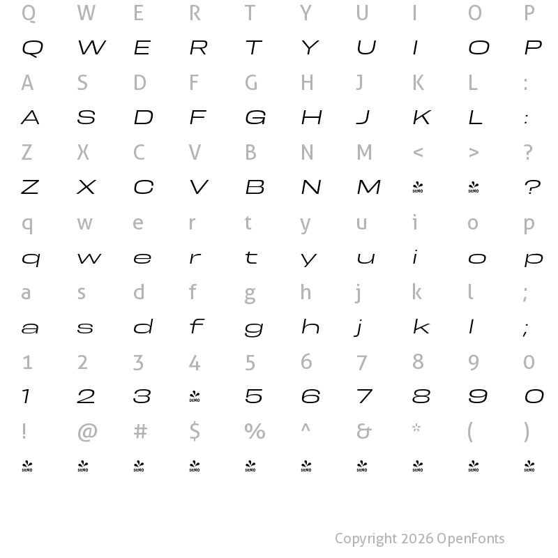 Character Map of FONTSPRING DEMO - Resolve Sans Light Ext Ita Regular