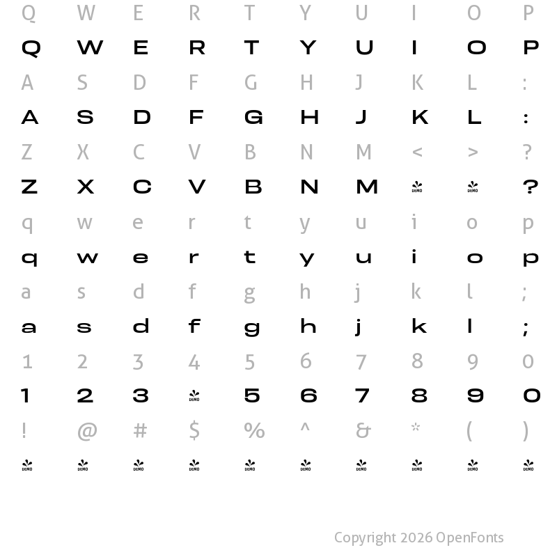 Character Map of FONTSPRING DEMO - Resolve Sans Wd Regular